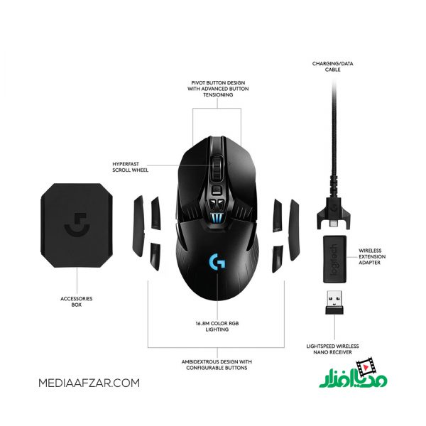 ماوس بی‌سیم گیمینگ لاجیتک مدل Logitech G903