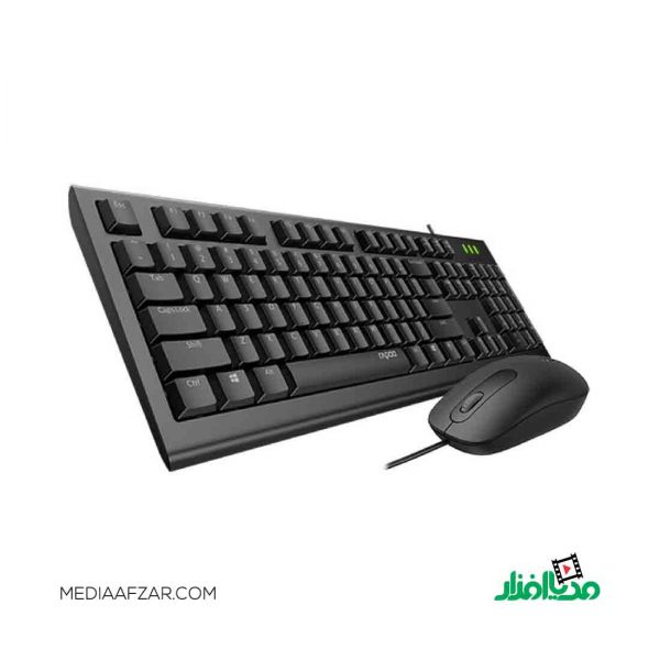 کیبورد و ماوس سیم دار رپو مدل Rapoo X120 pro