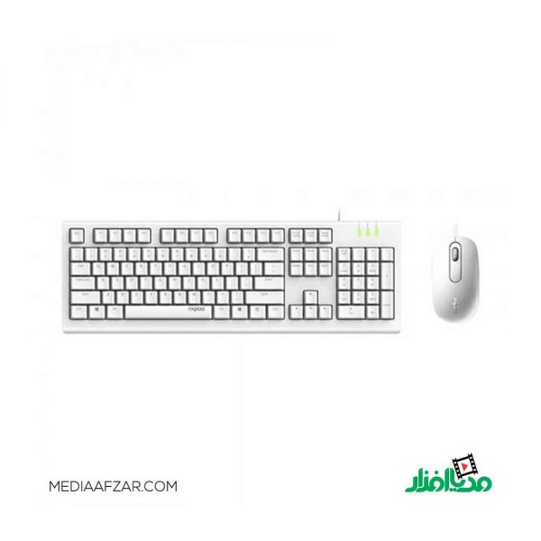 کیبورد و ماوس سیم دار رپو مدل Rapoo X120 pro