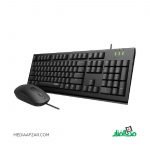 کیبورد و ماوس سیم دار رپو مدل Rapoo X120 pro