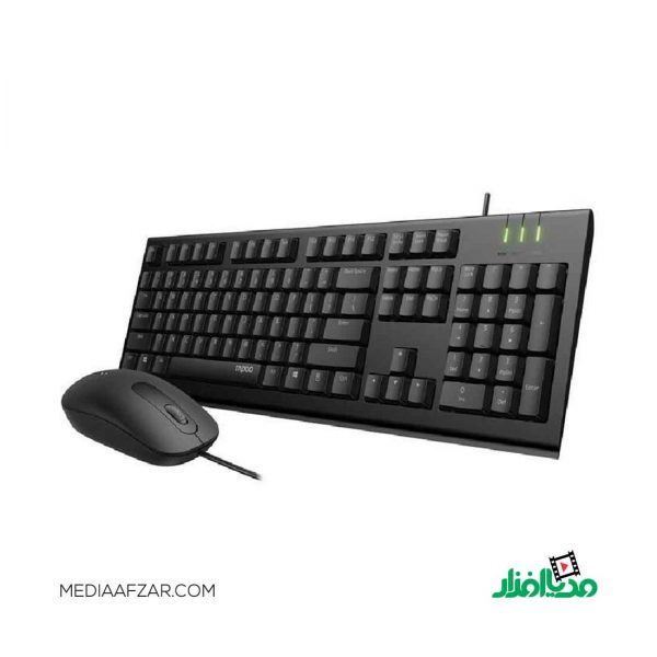 کیبورد و ماوس سیم دار رپو مدل Rapoo X120 pro