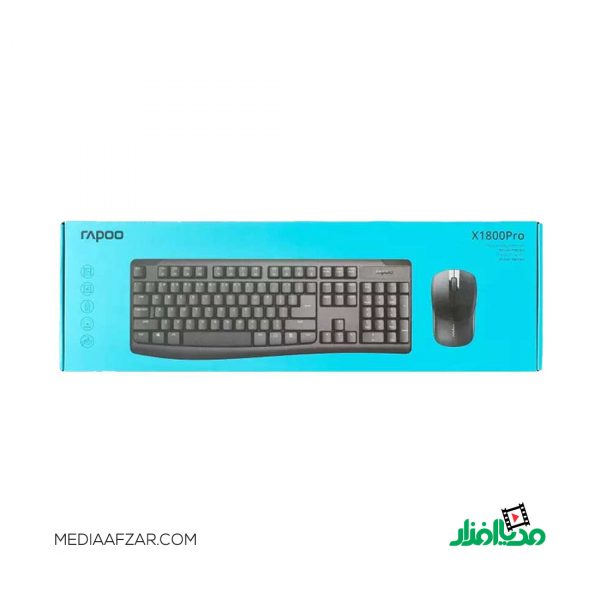 کیبورد و ماوس بی‌سیم رپو مدل Rapoo X1800 Pro