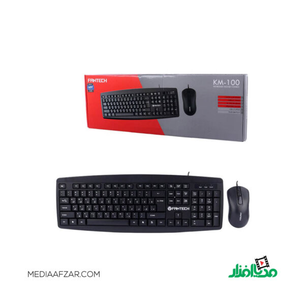 کیبورد و ماوس باسیم فنتک مدل Fantech KM100